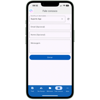 Funcionalidade do App de Comunicação Interna: Fale Conosco