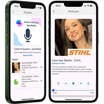 Funcionalidade do App de Comunicação Interna: Podcasts