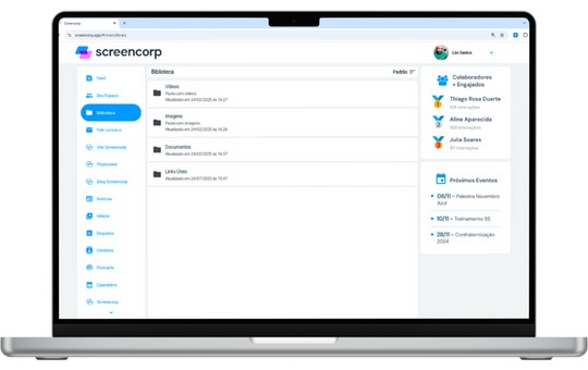 Funcionalidade do App de Comunicação Interna: Biblioteca de Arquivos